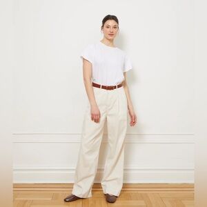 JACK PLEATED WIDE-LEG TROUSERS - SALT